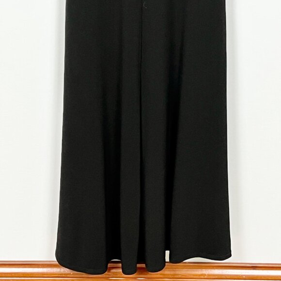 ABS Allen Schwartz Black Cold Shoulder Deep V Neck Mermaid Maxi Dress size XS - Picture 8 of 15